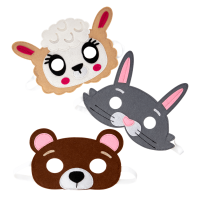 Animal Felt Kids Masks By Rice DK